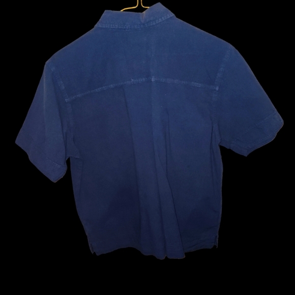 VTG ERIKA Dark Blue sz M Button Down Shirt - Picture 2 of 2